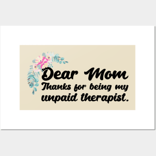Mom Therapist funny mom Posters and Art